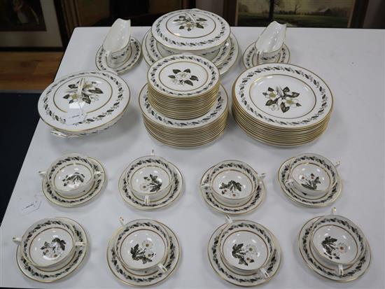 A Royal Worcester Bernina pattern part dinner service (58 pieces)